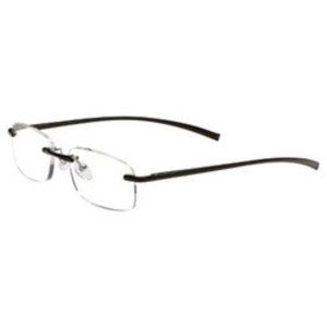 ICU Stanford Rimless Black Reading Glasses